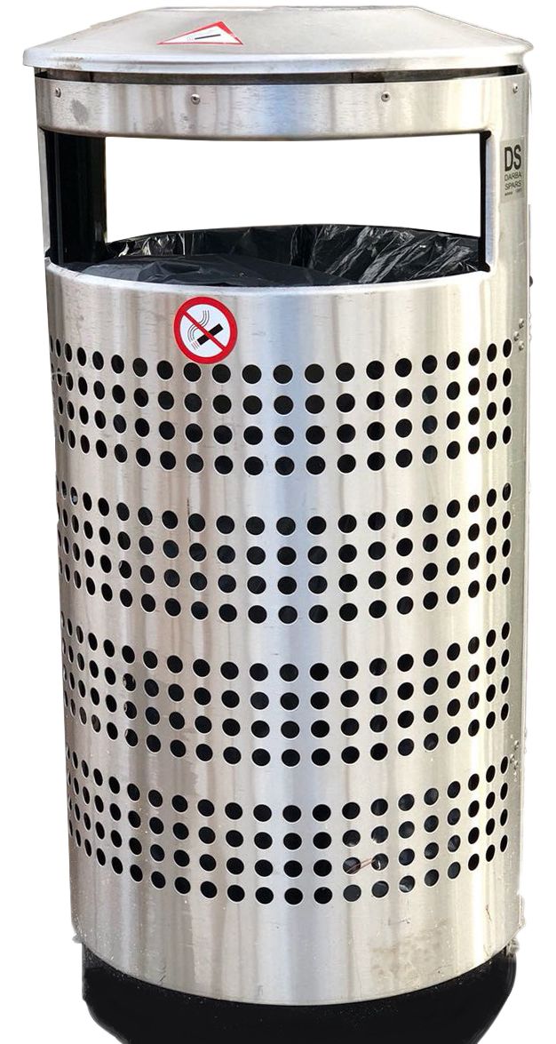 Poubelle publique en inox - robuste et design - disponibles en plusieurs contenances et options_4