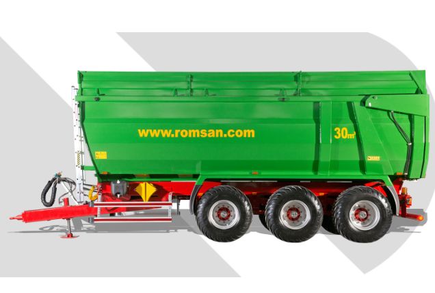 R 200 TRHK Benne agricole à tridem monocoque - ROMSAN - capacité 20000 kg_4