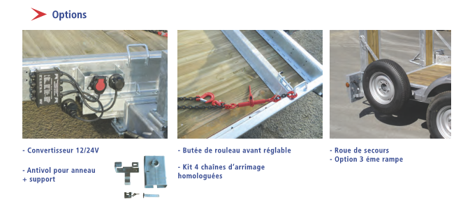 Remorque porte-engins - 3,55 X 1,72M - 3500 KG - FRANC PEG35D V350AF_4