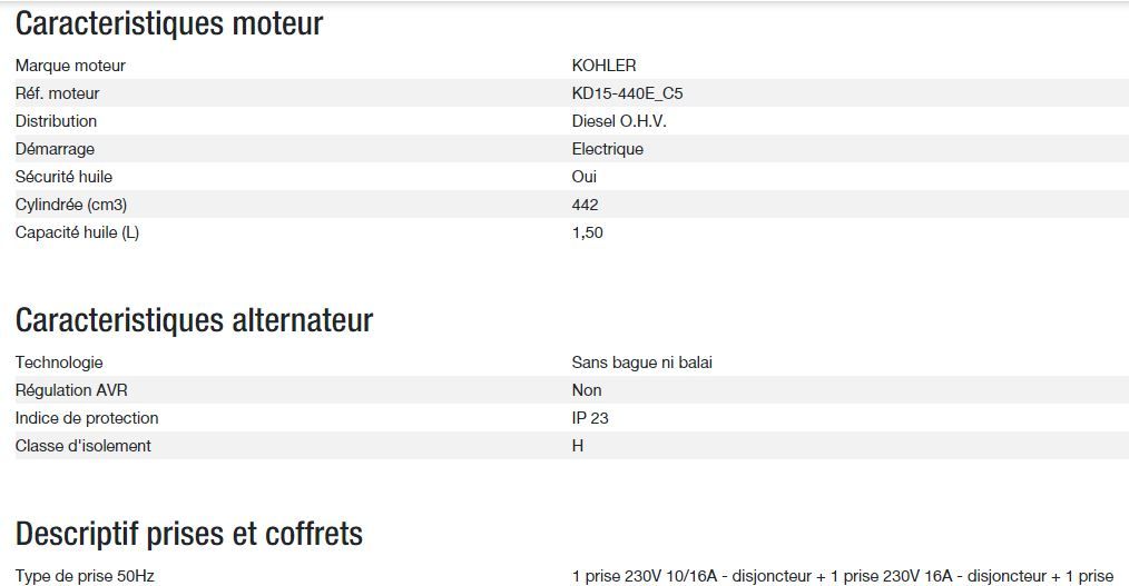 6000 A Silence C5 - Groupe électrogène diesel Kohler - Puissance max 4,90 kW - 230 V - 50 Hz_4