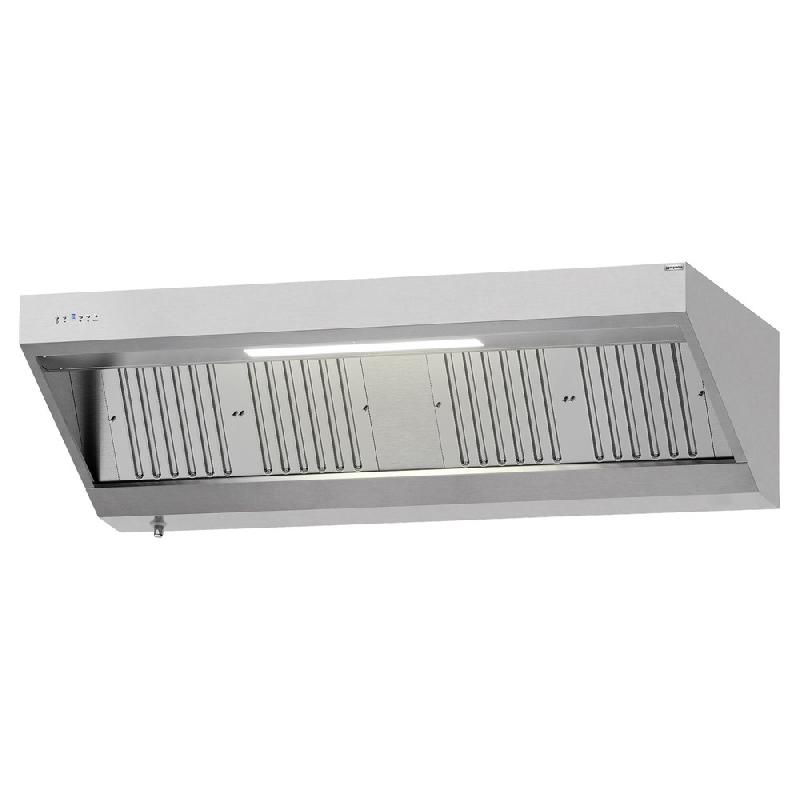 Hotte murale inox 2m avec moteur, régulateur, filtre et éclairage | Profondeur 700 mm_4