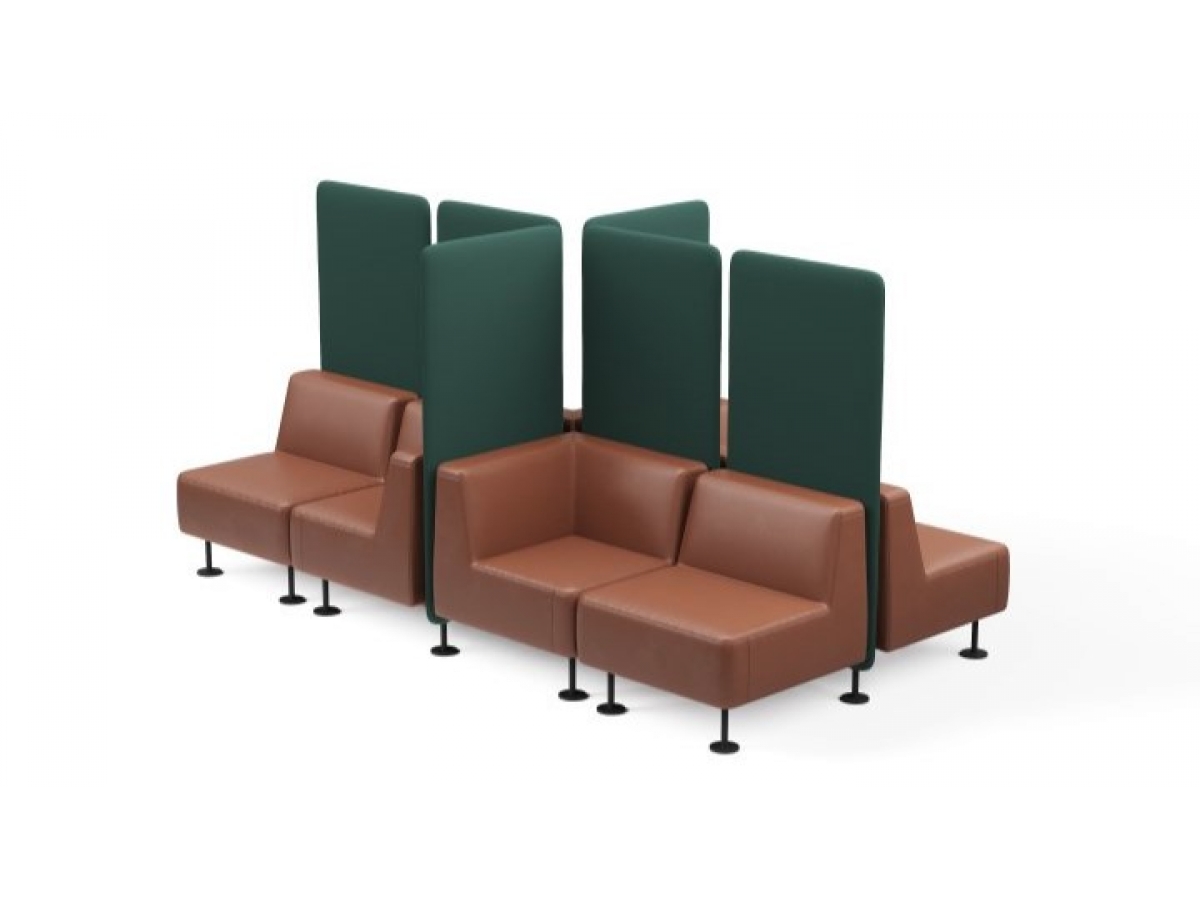 Siège modulaire moderne aux lignes géométriques simples - WALL IN - Configurations flexibles et finition personnalisable_4