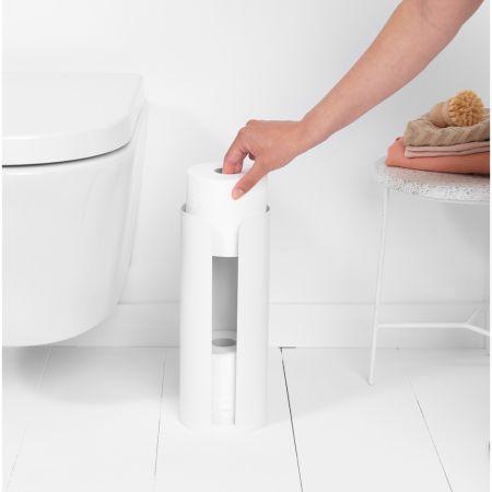 Distributeur de papier hygiénique Brabantia ReNew White - 3 rouleaux - Design minimaliste et hygiénique_4