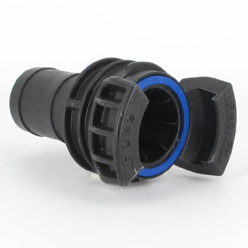 Demi-raccord symétrique avec verrou - DN 40 mm - Embout annelé Ø 40 mm - PP_4