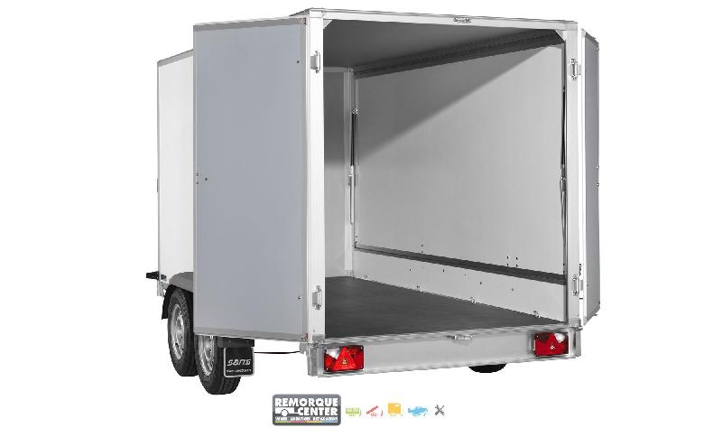 Remorque fourgon en bois SARIS - 2 essieux roues extérieures - PTAC : 2700 Kg - 356 X 169 X H180 CM - Reference -K1 256 150 1500 1_4