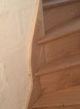 Escalier double quart tournant chêne massif   - menuitech_4