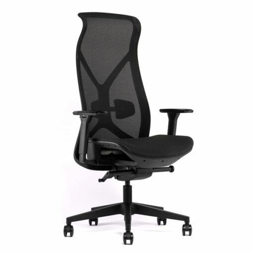Fauteuil haut dossier AIR neuf - tout résille - ergonomique avec têtière intégrée et accoudoirs 3D - confort optimal_4