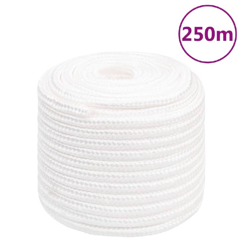 Vidaxl corde de bateau blanc complet 16 mm 250 m polypropylène 152575_4