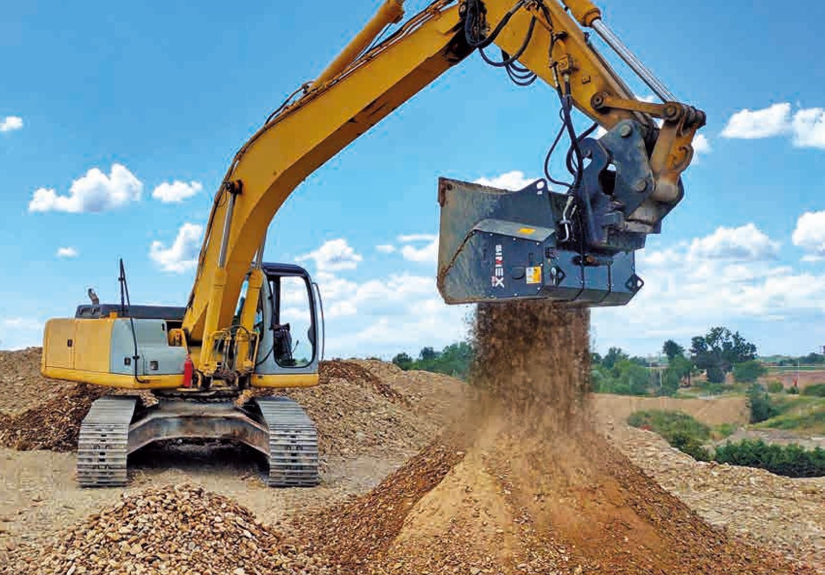 Godet cribleur conçu pour la séparation de matériaux de granulométries variées sur le chantier - SIMEX VSE 3_4