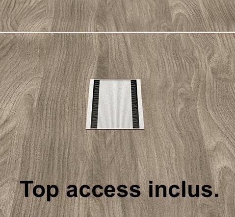 Grande table de réunion rectangulaire X7- Officity. - Blanc 9010, Wenge, 480_4