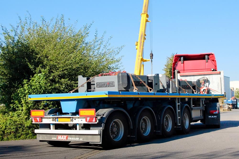 Remorque poids lourd Max410 pour déplacer les contrepoids de grues