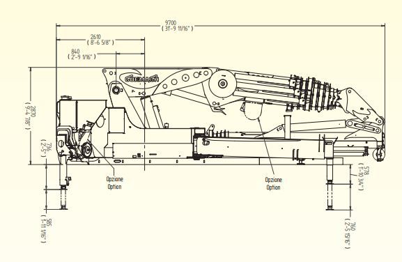 Série 240000AX E ASC Plus - E4 - Grue auxiliaire Cormach - 320 bar - 38000 kg - 11,57 m_4