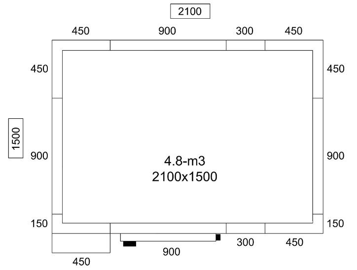 Chambre froide positive 210 x 150 cm avec sol_4