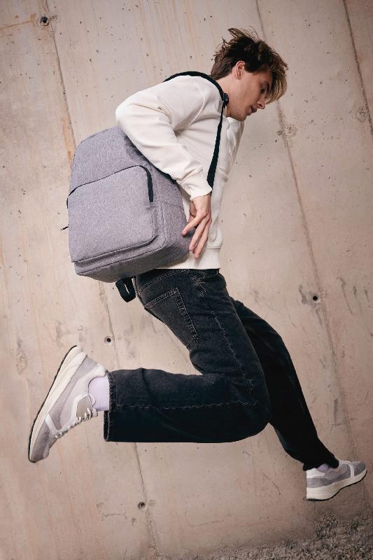 Sac à dos de travail recyclé matelassé - Kimood - Réf: KI0891 - Porte-ordinateur jusqu'à 15 pouces_4