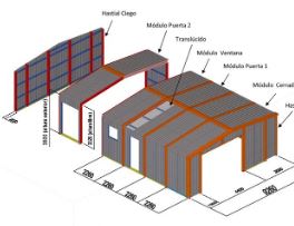 Bâtiment métallique démontable et pliable en kit PLENAVE® 10.4 - largeur 9260 mm et hauteur 3500 mm_4