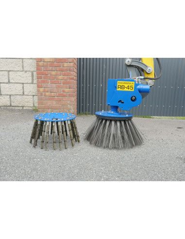 Brosse desherbage rb80 pour le nettoyage des chantiers, le désherbage non chimique sur les pavés_4