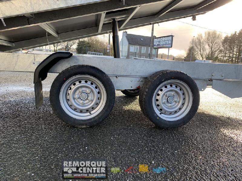Remorque Tri-benne SARIS - 356 x 184 - PTAC : 3500 kg - 2 Essieux - Freinée - Pompe électrique - Reference -GE 75_4