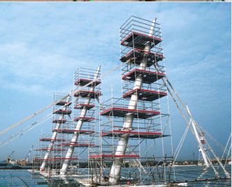 Échafaudage multidirectionnel MODUL - échafaudage de façade - largeur 0,73 m à 1,09 m - système adaptable et sécurisé_4