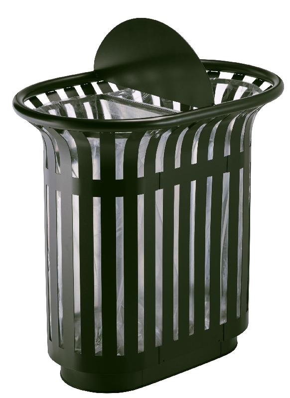 TULIPE Corbeille publique 2 x 60L à poser - Fabrication française - Matière recyclable - Optimisation de la collecte séparative_4