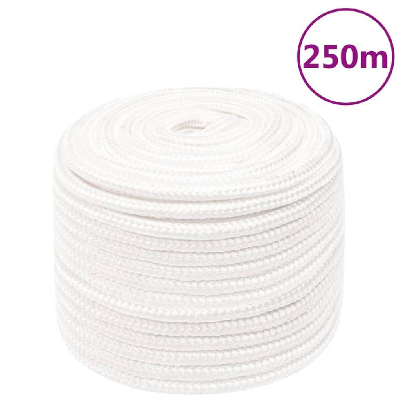 Vidaxl corde de bateau blanc complet 14 mm 250 m polypropylène 152571_4