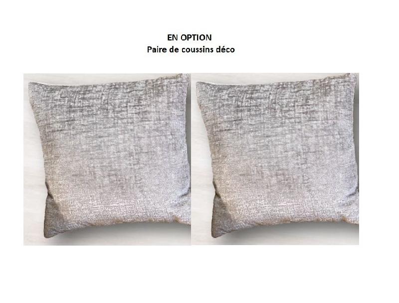 Canapé fixe 2 places ATTITUDE - Tissu chenillé gris argent - Design contemporain et confort optimal_4