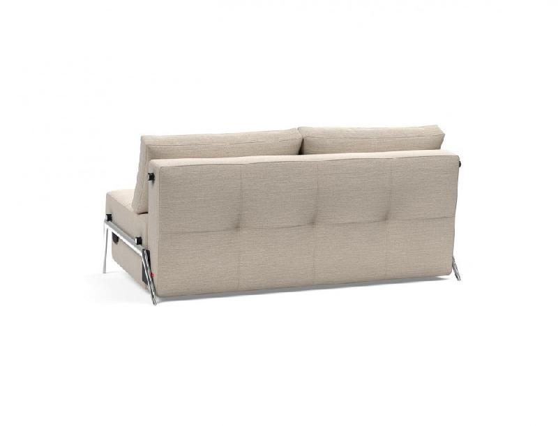 Canapé convertible design Innovation Living - Cubed 02 Alu 160x200 cm - Tissu Blida Sand Grey_4