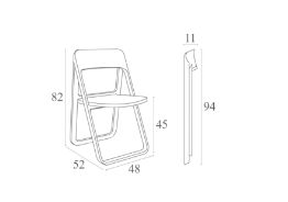 Flipi - Chaise pliante contemporaine Sitis - Polypropylène renforcé fibre de verre - Intérieur et extérieur_4