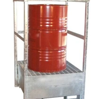 Rack et box de rétention en acier pour fûts 220/440 litres - stockage vertical et horizontal - peinture RAL 6029 ou galvanisé_4