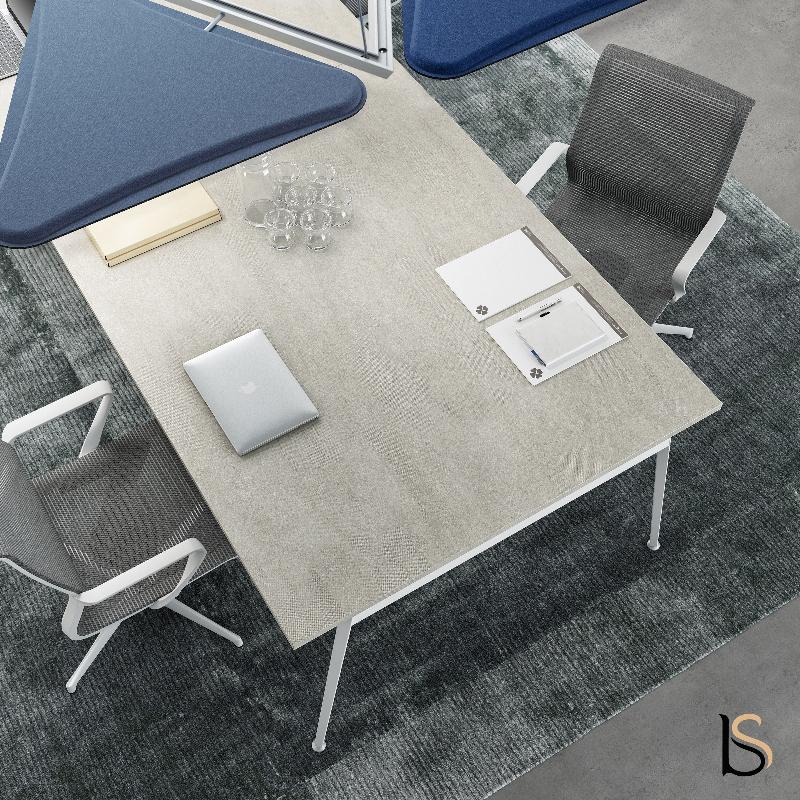 Table de réunion rectangulaire X3 - Officity - 240, Anthracite, Noyer canaletto_4