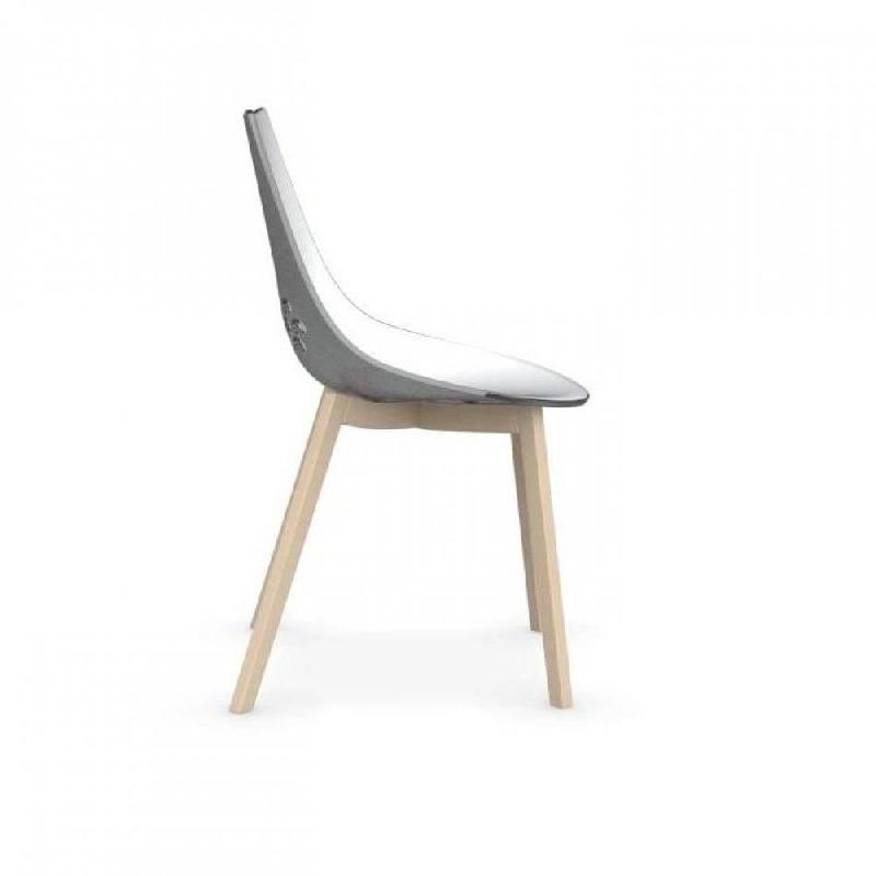 Lot de 2 chaises Jam W transparentes - Assise bicolore blanche et transparente - Piétement en hêtre blanchi - Fabrication italienne_4