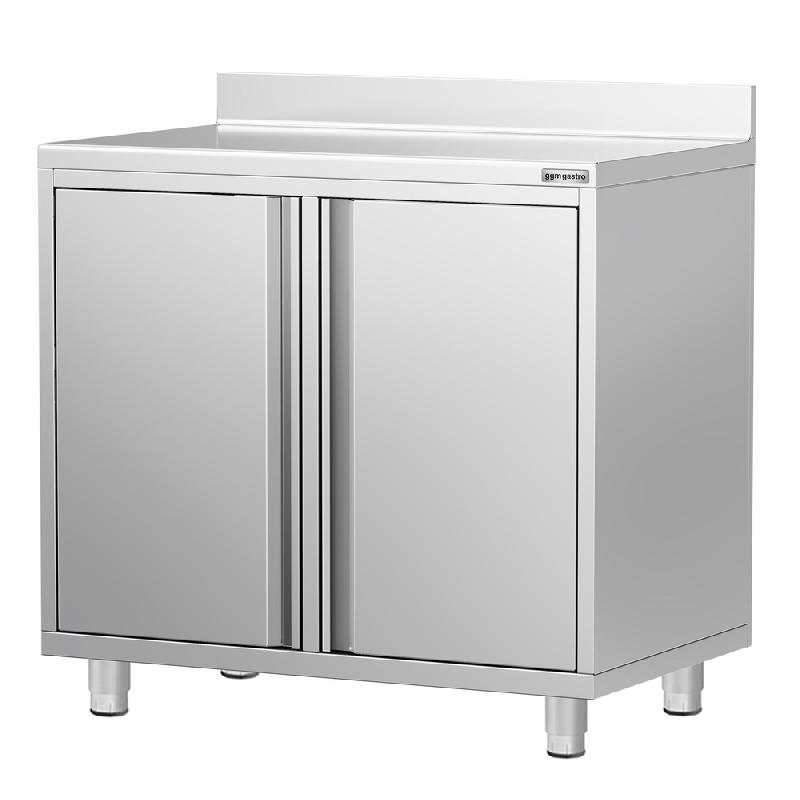 Meuble inox pour machine à café - 1000 x 600 mm - 2 portes battantes_4