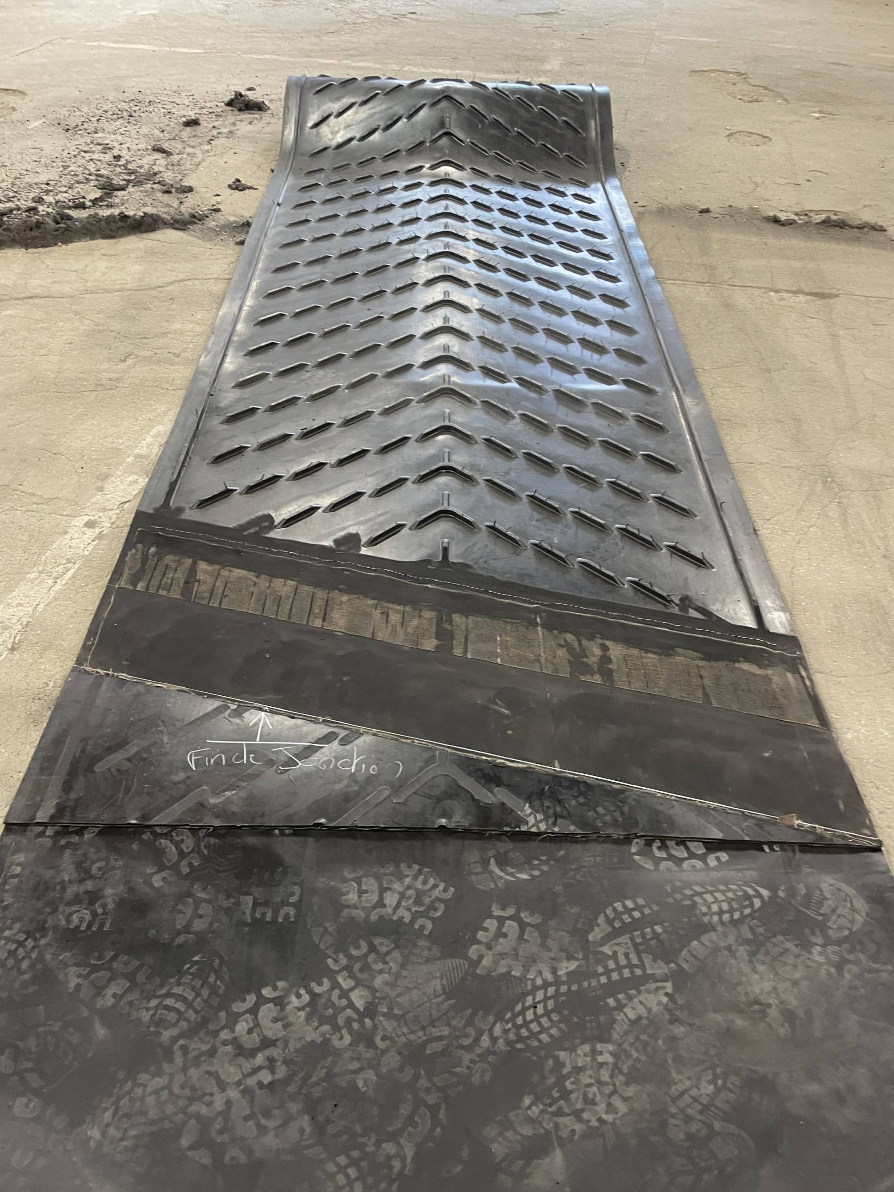 Bande transporteuse à chevron sur-mesure - largeur 1500 mm - jonction à froid pour DOPPSTADT AK565_4