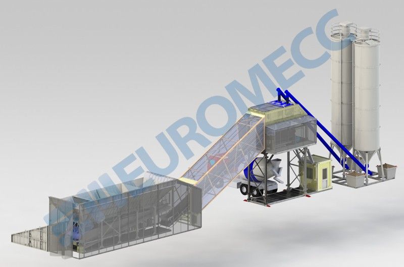 Fivetech 2500 S Centrale à béton mobile - Euromecc - 130 m3/h - Pré-câblage et cabine intégrée_4