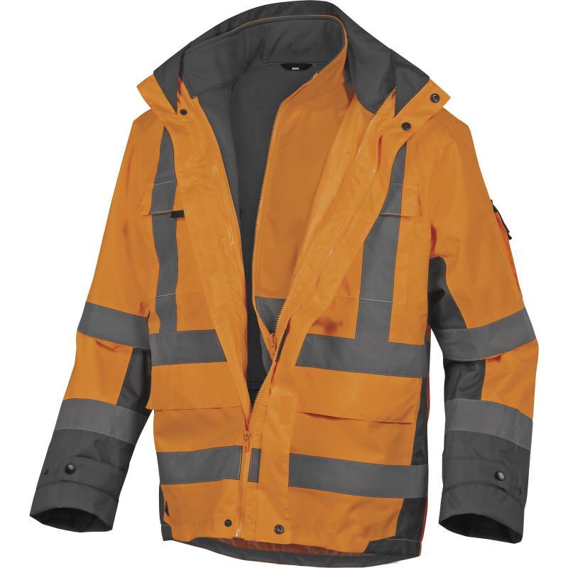 Parka HV 5 en 1 - Polyester Oxford enduit PU - Haute visibilité Classe 3 et 2 - Tarmac_4