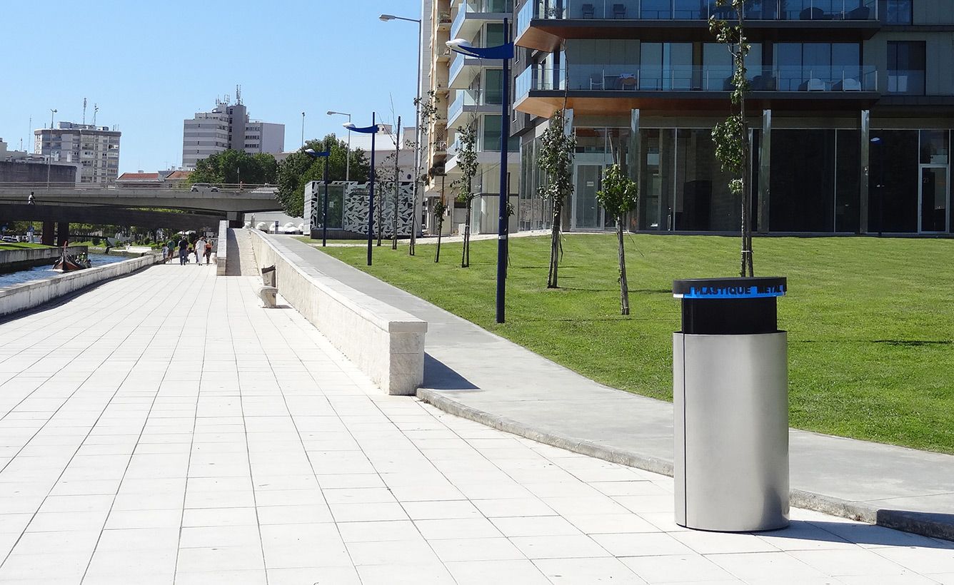 Sloop - Poubelle Publique - Larus - acier/inox - 80 + 80 L_4