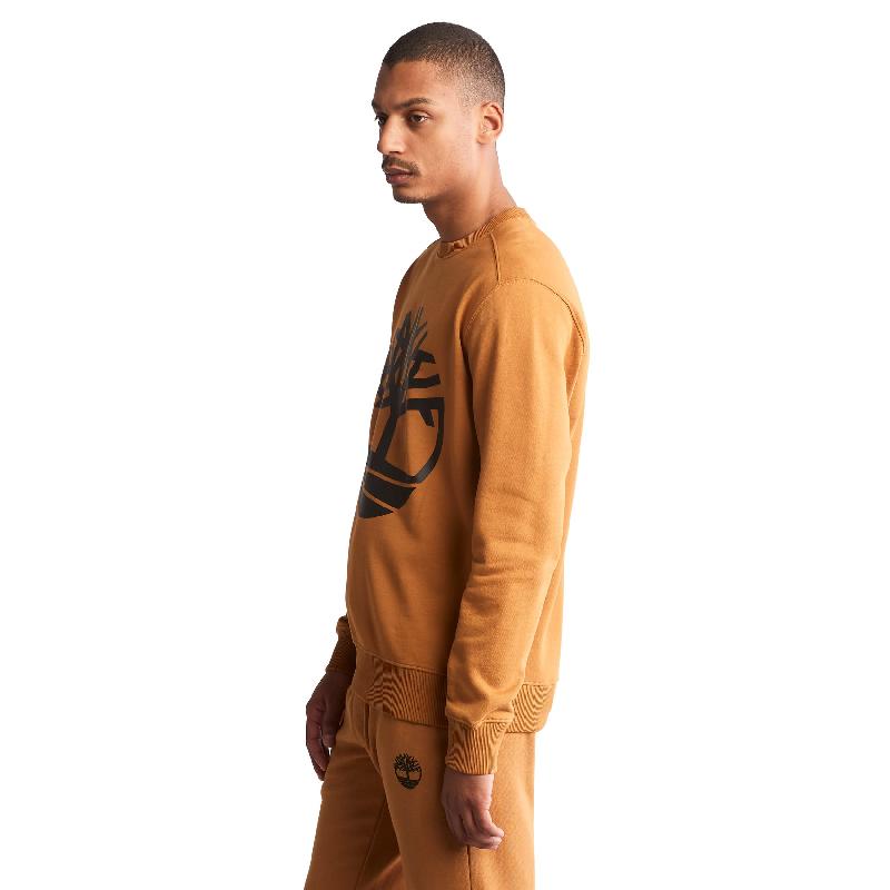 Sweatshirt Core Tree col rond - Timberland - Réf : TB0A2BJ8 - coton et polyester - logo arbre sur la poitrine_4