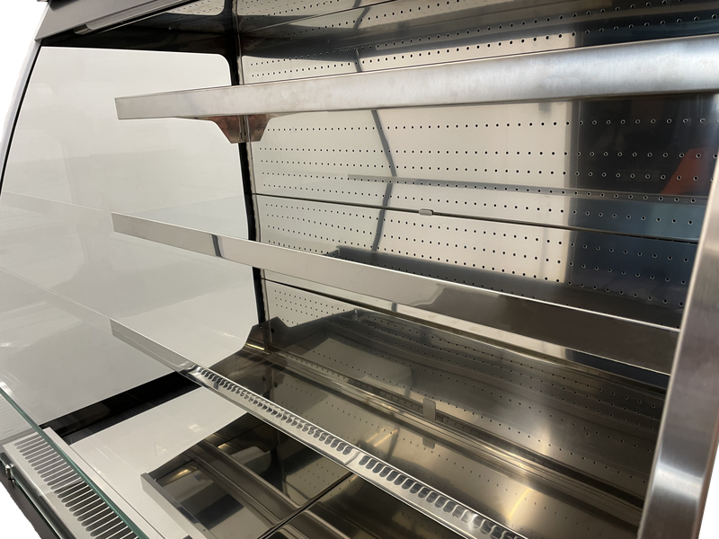 Vitrine réfrigérée semi-verticale LUNA EUROVITRINE - 4 dimensions disponibles, froid positif ventilé, inox, 1m20 à 2m40_4