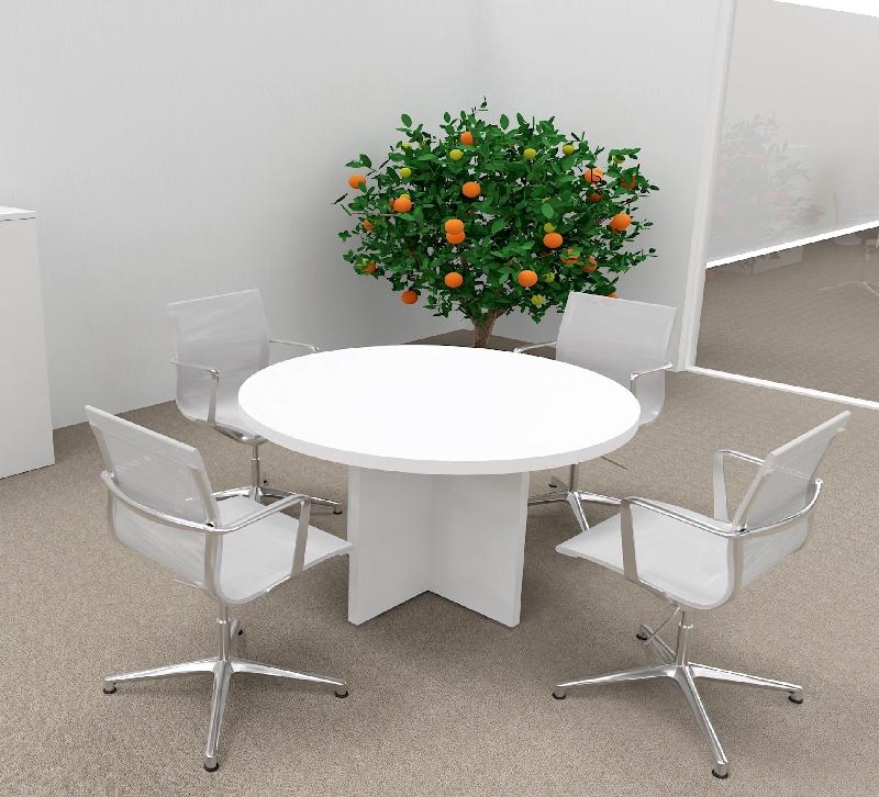 Table de réunion ronde TAK- Mobel Linea - Blanc_4
