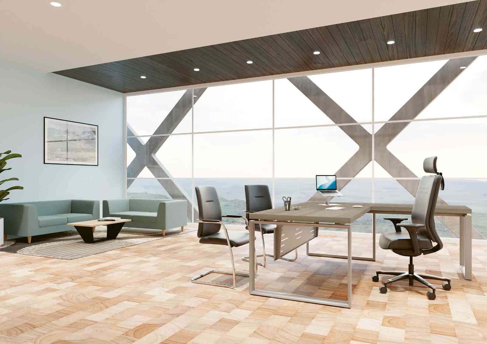 Fauteuil de direction ergonomique en cuir pleine fleur - soutien lombaire 2D - accoudoirs 4D - THEBOSS_4