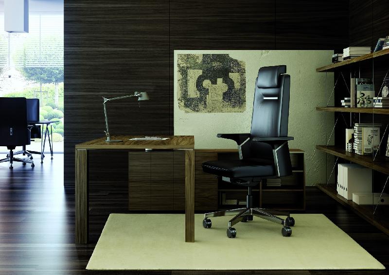 Fauteuil de Direction cuir KO1 avec têtière - Sokoa. - cuir noir_4