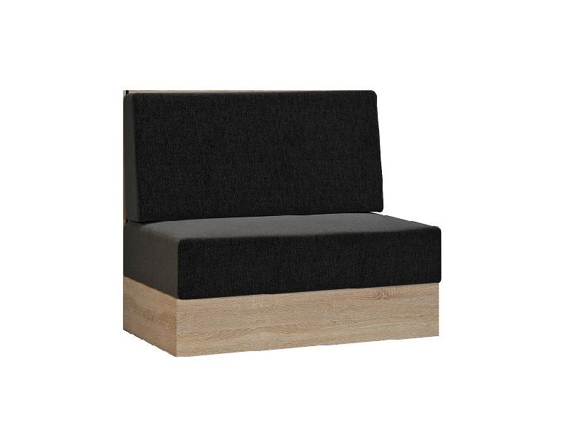 Armoire lit escamotable Dynamo Sofa - canapé intégré - chêne naturel - tissu anthracite - couchage 90x200 cm_4