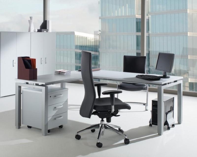 Bureau d'angle Quadra - Mobel Linea. - Blanc 9010, 180, Poirier, Gauche_0