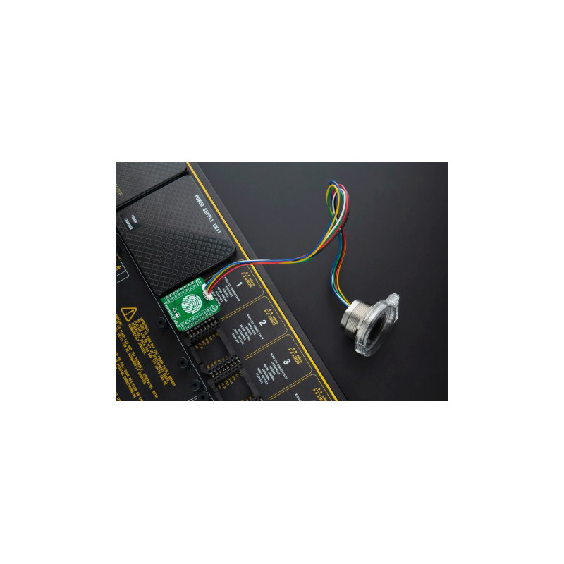 Capteur d'empreinte digitale Fingerprint 3 Click - MIKROE-4349 avec scanner capacitif R503 et interface UART_4