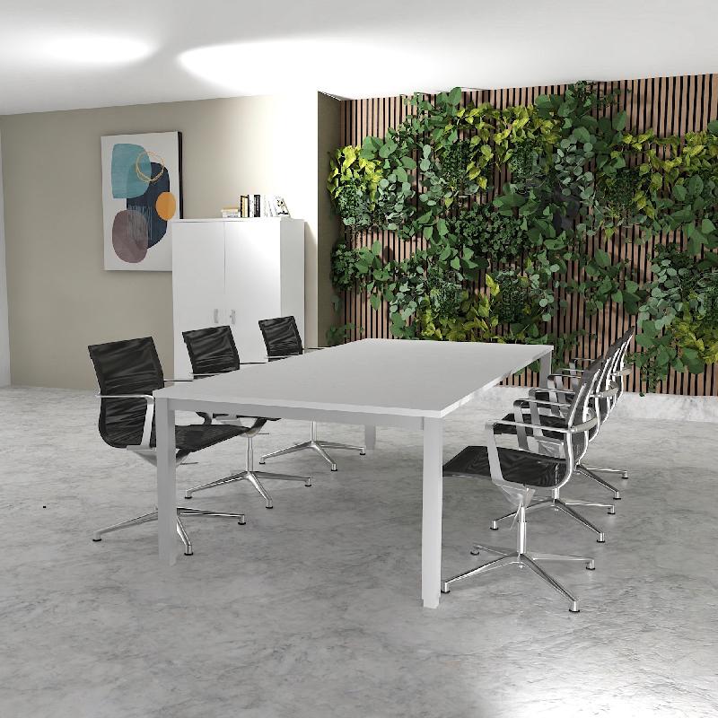 Table de réunion 6-8 personnes Tempo - Mobel Linea - 250, Alu, Blanc_4