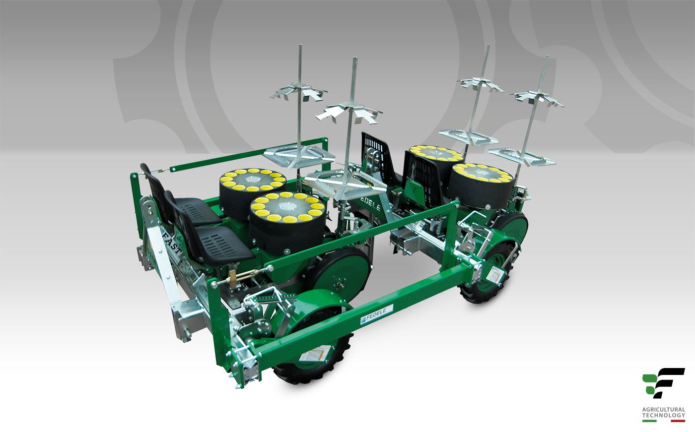 Fast - Planteuse semiautomatique Fedelemario - Distance 24 à 40 cm - Distributeur rotatif horizontal à 12 ou 9 godets_4
