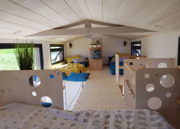 Tiny house résidentielle Lou - Maison mobile en bois, éco-responsable, sur mesure avec double mezzanine_4