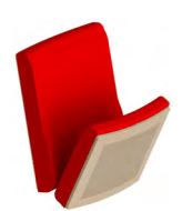 Fauteuil d'auditorium avec structure métallique durable