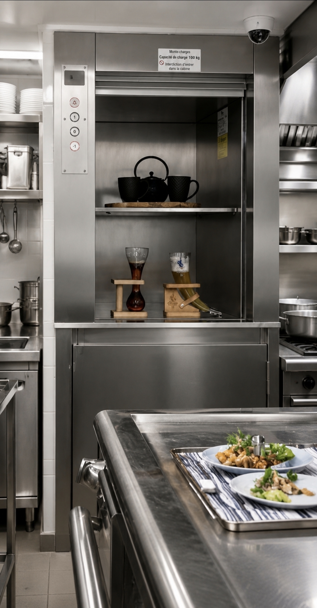 Monte-plat  professionnel pour boulangeries, cuisines et salles sur plusieurs niveaux_4