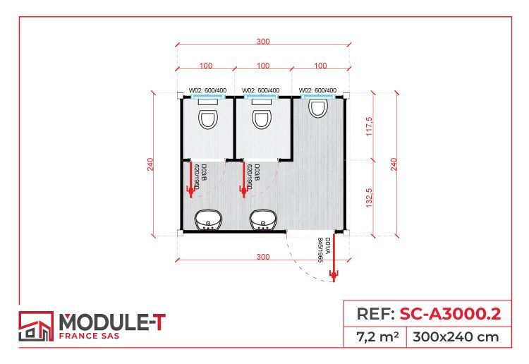 WC de chantier  mobile Neuf SC-A3000.2_5