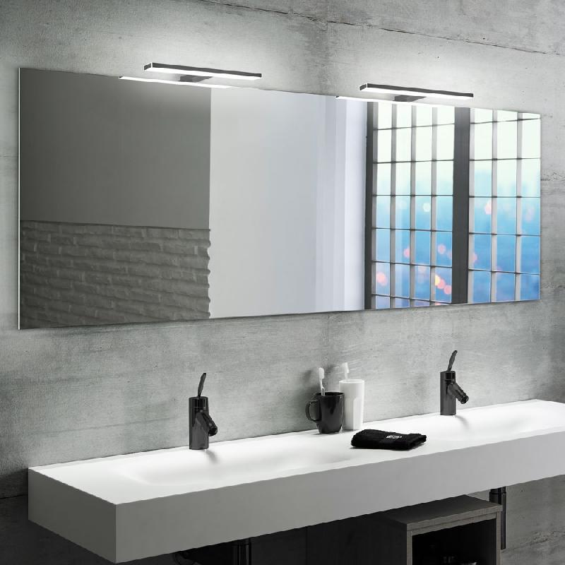 Spot LED pour miroir de salle de bain Leo - 230V AC, design extra-plat IP44, finition noire_4
